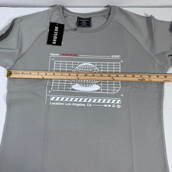 Rawgear Grey Long Sleeve Graphic T-Shirt Model# RG440 Size Small NWT - Picture 5 of 8